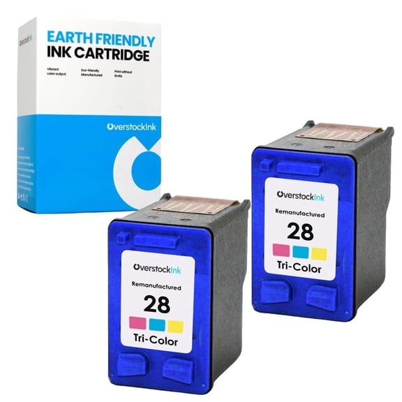 OverstockInk 28 Ink Cartridges Compatible for HP 28 OfficeJet 4110 4110v 4110xi 4215 4215xi 4255 PSC 1110 1118 1209 1310 1311 1312 1315 1315xi 1317 1318 2100 2170 2200 (2 Color)