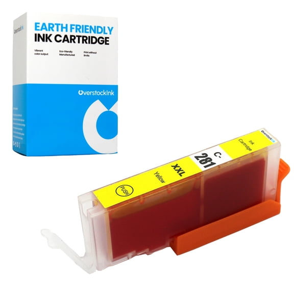 OverstockInk 281XXL Yellow Ink Cartridge Compatible for Canon CLI-281 281XL 281XXL for PIXMA TS8320 (1 Yellow)