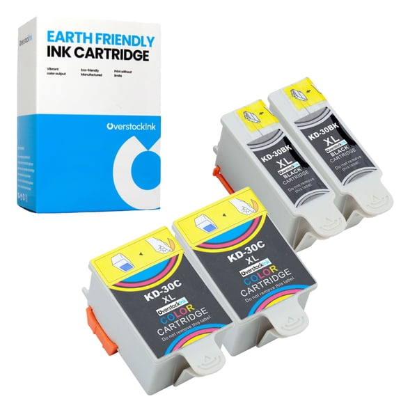 OverstockInk 30XL Cartridges Compatible for Kodak 30 30XL for ESP 2170 Hero 5.1 (2 Black, 2 Tri-color)