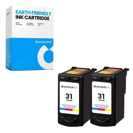 OverstockInk 31 Ink Cartridges Compatible for Canon CL-31 Ink Cartridge for PIXMA iP1800 iP1900 iP2600 MP140 MP190 MP210 MP220 MP470 MX300 MX310 (2 Color)