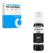 OverstockInk 522 Black Ink Bottle Compatible for Epson 522 T522 for EcoTank ET-2400 (1 Black)