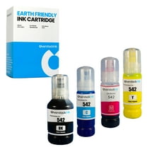 OverstockInk 542 Ink Bottle Value Pack of 4 Compatible for Epson 542 T542 for WorkForce Pro ST-C5500 (1 each BK, C, M, Y)
