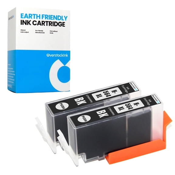 OverstockInk 564XL Cartridges Black Compatible for HP 564 Ink for OfficeJet 4610 4612 (2 Black)