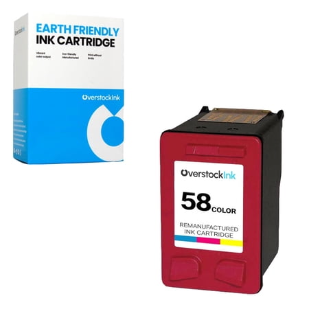 OverstockInk 58 Photo Color Ink Cartridge Compatible for HP58 Ink Cartridge for DeskJet F2290 F300 F310 F325 F335 F340 F350 F370 F380 F385 F390 F4135 F4140 F4150 F4172 F4180 F4185 (1 Photo Color)