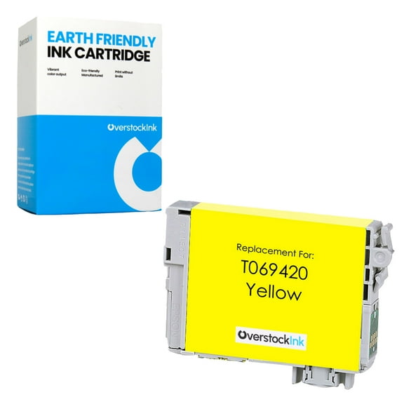 OverstockInk 69 Yellow Ink Cartridge Compatible for Epson 69 T069 for Stylus NX100 (1 Yellow)