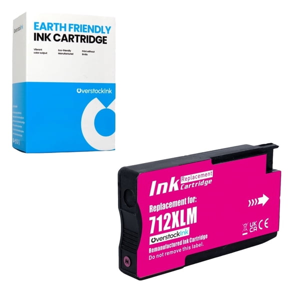 OverstockInk 712 Magenta Ink Cartridge Compatible for HP 712 for DesignJet T250 (1 Magenta)