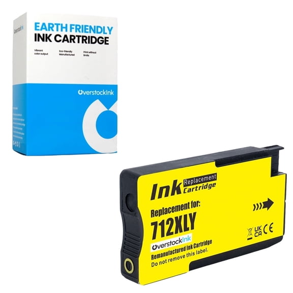 OverstockInk 712 Yellow Ink Cartridge Compatible for HP 712 DesignJet T630 (1 Yellow)