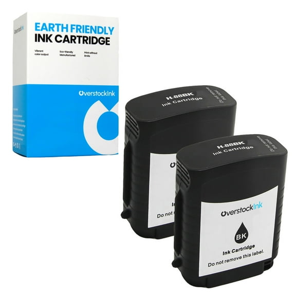 OverstockInk 88 Black Ink Cartridges XL Compatible for HP 88 88XL for OfficeJet Pro K8600 (2 Black)