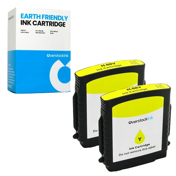 OverstockInk 88 Yellow Ink Cartridges XL Compatible for HP 88 88XL for OfficeJet Pro L7580 (2 Yellow)