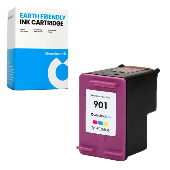 OverstockInk 901 Color Ink Cartridge Compatible for HP 901 Ink Cartridge for DeskJet P2500 OfficeJet 4500 G510a G510g G510n J4500 J4524 J4525 J4535 J4540 J4550 J4580 J4585 J4624 J4640 J4660 (1 Color)