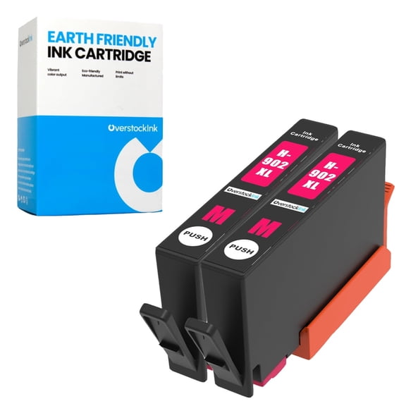 OverstockInk 902 Magenta Ink Cartridge XL Compatible for HP902 for OfficeJet Pro 6965 (2 Magenta)