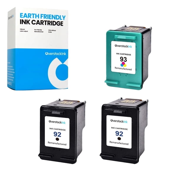OverstockInk 92 and 93 Ink Cartridges Compatible for HP 92 93 PhotoSmart C4180 (2 BK, 1 C)