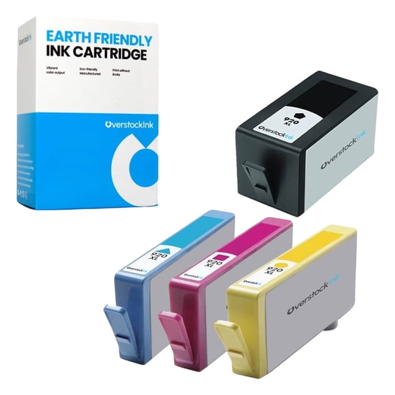 OverstockInk 920XL Ink Cartridge Compatible for HP 920 OfficeJet Pro 6500 (1 each BK, C, M, Y)