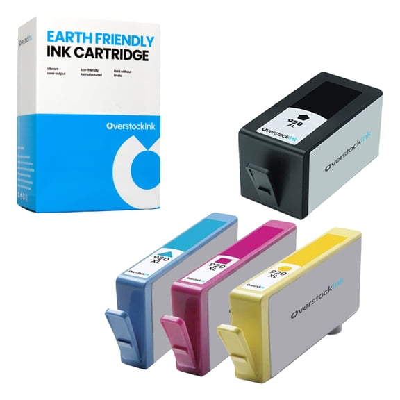 OverstockInk 920XL Ink Cartridge Compatible for HP 920 920XL for OfficeJet Pro 6500 (1 each BK, C, M, Y)
