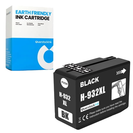 OverstockInk 932XL Black Ink Cartridge Compatible for HP 932 932XL for OfficeJet 6100 - H611a (1 Black)