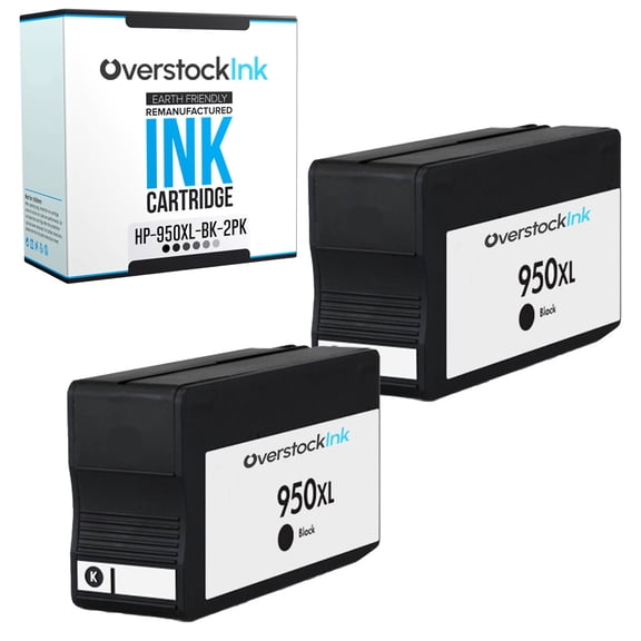 OverstockInk 950XL Ink Cartridge Compatible for HP 950 950XL for OfficeJet Pro 276dw MFP (2 Black)