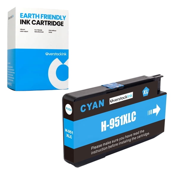 OverstockInk 951XL Cyan Ink Cartridge Compatible for HP951 HP951XL for OfficeJet Pro 8600 Plus (1 Cyan)