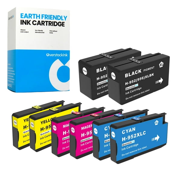 OverstockInk 952XL Printer Cartridges 8-Pack Compatible for HP 952 952XL for OfficeJet Pro 8728 (2 each BK, C, M, Y)
