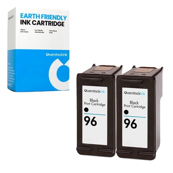 OverstockInk 96 Black Ink Cartridges Compatible for HP 96 OfficeJet 7210 7300 (2 BK)