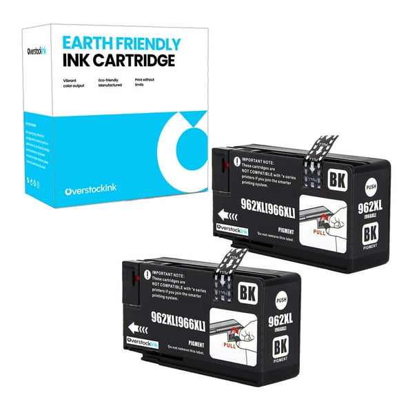 OverstockInk 962 Black Ink Cartridge XL Compatible for HP 962 Ink for OfficeJet Pro 9015 (2 Black)