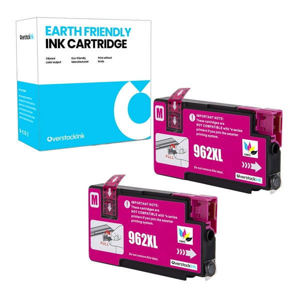 OverstockInk 962 Magenta Ink Cartridge XL Compatible for HP 962 for OfficeJet Pro 9018 (2 Magenta)