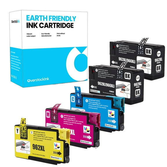 OverstockInk 962XL Ink Compatible for HP OfficeJet Pro 9022 (2 Black, 1 each Cyan, Magenta, Yellow)
