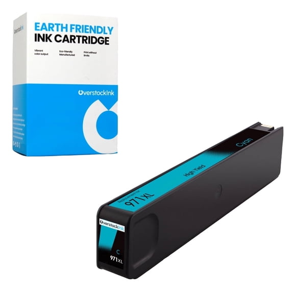 OverstockInk 971XL Cyan Ink Cartridge Compatible for HP 971 OfficeJet Pro X451dn X451dw X476dn X476dw X551dw X576dw (1 Cyan)