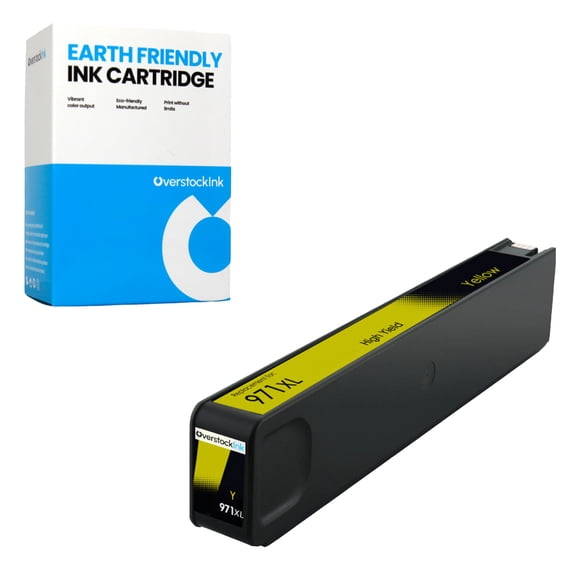 OverstockInk 971XL Yellow Ink Cartridge Compatible for HP 971 Ink Cartridge for OfficeJet Pro X451dn X451dw X476dn X476dw X551dw X576dw (1 Yellow)