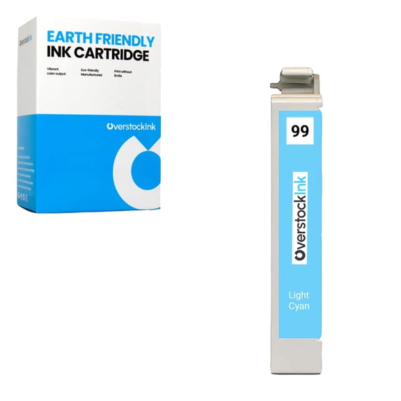 OverstockInk 99 Light Cyan Ink Cartridge Compatible for Epson 99 T099 for Artisan 800 (1 Light Cyan)