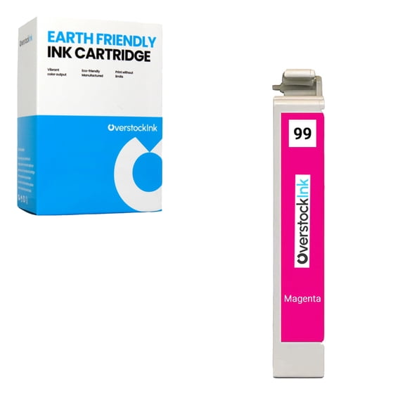 OverstockInk 99 Magenta Ink Cartridge Compatible for Epson 99 T099 for Artisan 725 (1 Magenta)