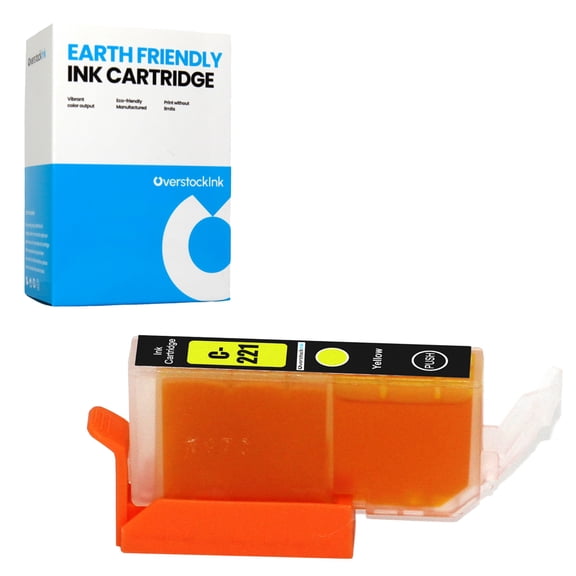 OverstockInk CLI-221 Yellow Ink Cartridge Compatible for Canon CLI-221 Ink for PIXMA MP640 (1 Yellow)