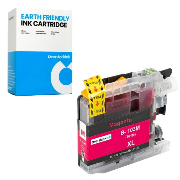 OverstockInk LC103 Magenta Ink Cartridge Compatible for Brother LC103 Ink for DCP J172W (1 Magenta)