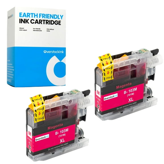 OverstockInk LC103 Magenta Ink Cartridges Compatible for Brother LC103 Ink for MFC-J4310DW (2 Magenta)