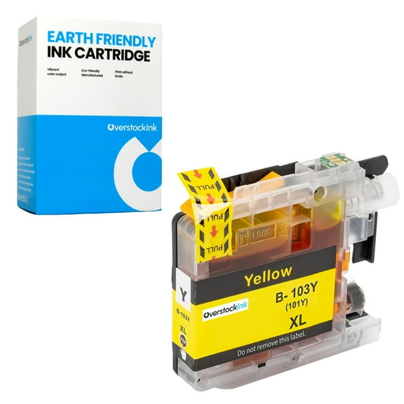 OverstockInk LC103 Yellow Ink Cartridge Compatible for Brother LC103 Ink for DCP J4110DW (1 Yellow)