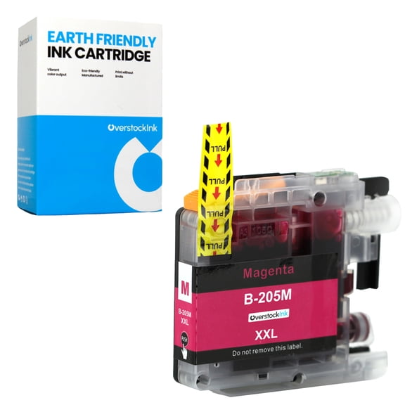 OverstockInk LC205 Magenta Ink Cartridge Compatible for Brother LC205 Ink Cartridge for MFC J4320DW J4420DW J4620DW J5520DW J5620DW J5720DW (1 Magenta)