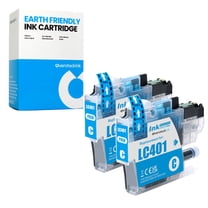 OverstockInk LC401 Cyan Ink Cartridges Compatible for Brother LC401 Ink for MFC-J1170DW (2 Cyan)