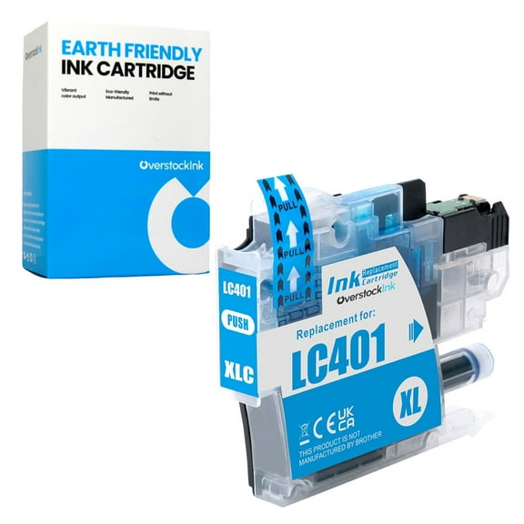 OverstockInk LC401XL Cyan Ink Cartridge Compatible for Brother LC401 Ink for MFC-J1170DW (1 Cyan)