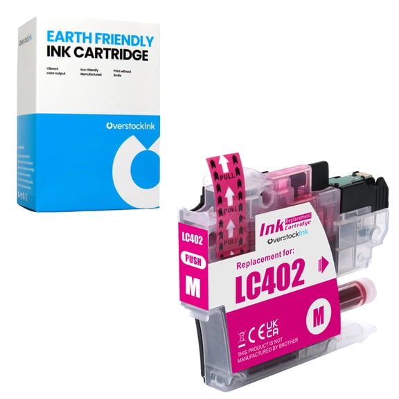 OverstockInk LC402 Magenta Ink Cartridge Compatible for Brother LC402 Ink Cartridge for MFC-J5340DW J6540DW J6740DW J6940DW (1 Magenta)