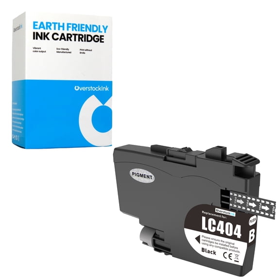 OverstockInk LC404 Black Ink Cartridge Compatible for Brother LC404 Ink Cartridge for DCP Series J1200W MFC Series J1205W J1205W XL J1215W (1 Black)