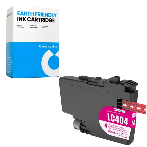 OverstockInk LC404 Magenta Ink Cartridge Compatible for Brother LC404 Ink Cartridge for DCP Series J1200W MFC Series J1205W J1205W XL J1215W (1 Magenta)