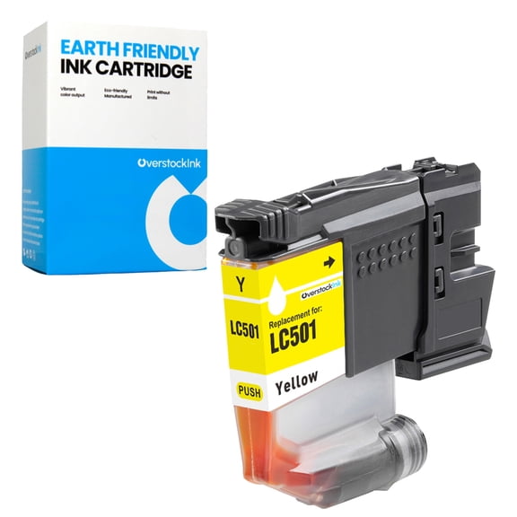 OverstockInk LC404 Yellow Ink Cartridge Compatible for Brother LC404 Ink Cartridge for DCP Series J1200W MFC Series J1205W J1205W XL J1215W (1 Yellow)