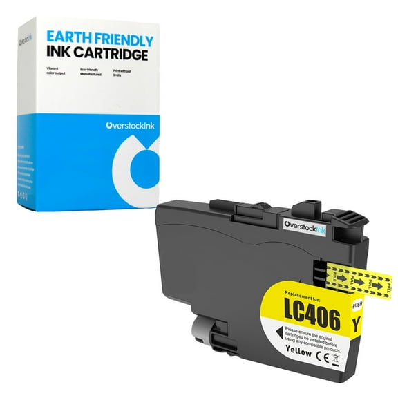 OverstockInk LC406 Yellow Ink Cartridge Compatible for Brother LC406 Ink for MFC-J4535DW (1 Yellow)