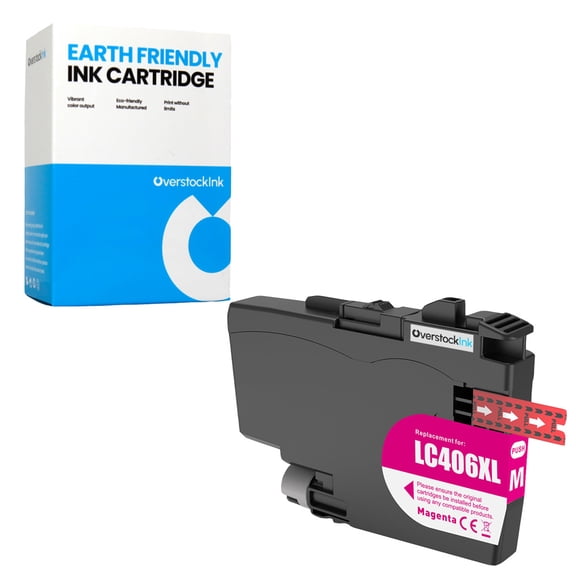 OverstockInk LC406XL Magenta Ink Cartridge Compatible for Brother LC406 Ink for MFC-J5955DW (1 Magenta)