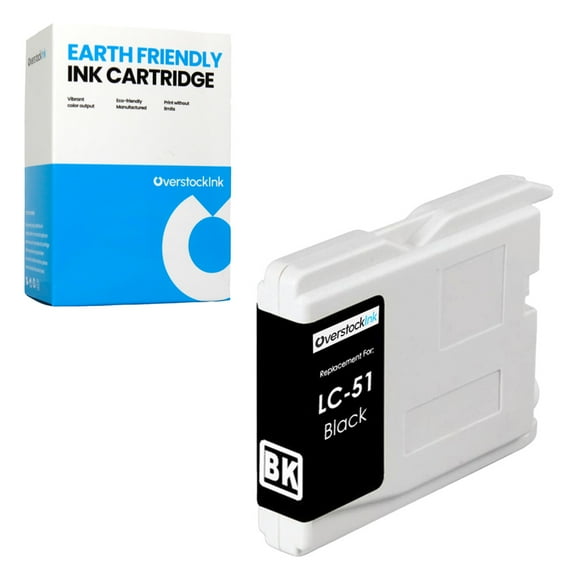 OverstockInk LC51 Black Ink Cartridge Compatible for Brother LC51 Ink for DCP 130c 330c (1 Black)