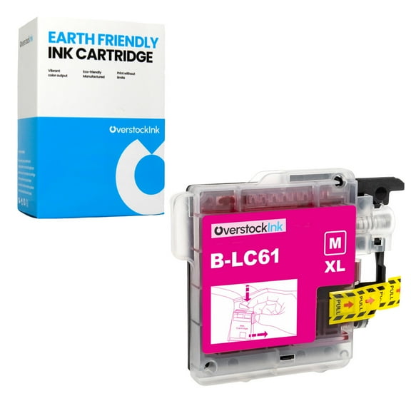 OverstockInk LC61 Magenta Ink Cartridge Compatible for Brother LC61 Ink for DCP 365CN 375CW (1 Magenta)