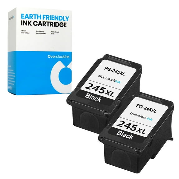OverstockInk PG-245XL Black Ink Cartridge Compatible for Canon 245 Ink for PIXMA iP2850 MG2410 (2 Black)