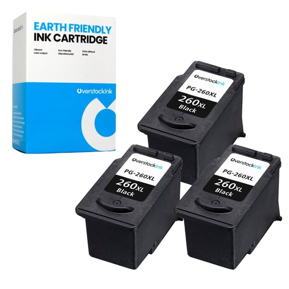 OverstockInk PG-260XL Ink Cartridges Compatible for Canon PG-260 260XL Ink for PIXMA TS5320 (3 Black)