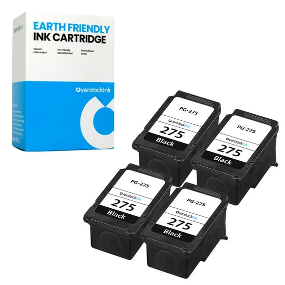 OverstockInk PG-275 Black Ink Cartridges Compatible for Canon PG-275 for PIXMA TS3522 (4 Black)