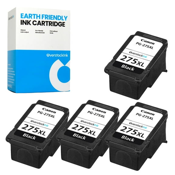 OverstockInk PG-275XL Black Ink Cartridges Compatible for Canon 275 Ink for PIXMA TS3522 (4 Black)