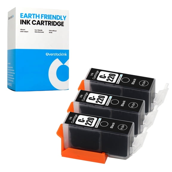 OverstockInk PGI-220 Ink Cartridge Compatible for Canon PGI-220 for PIXMA iP4600 (3 Pigment Black)